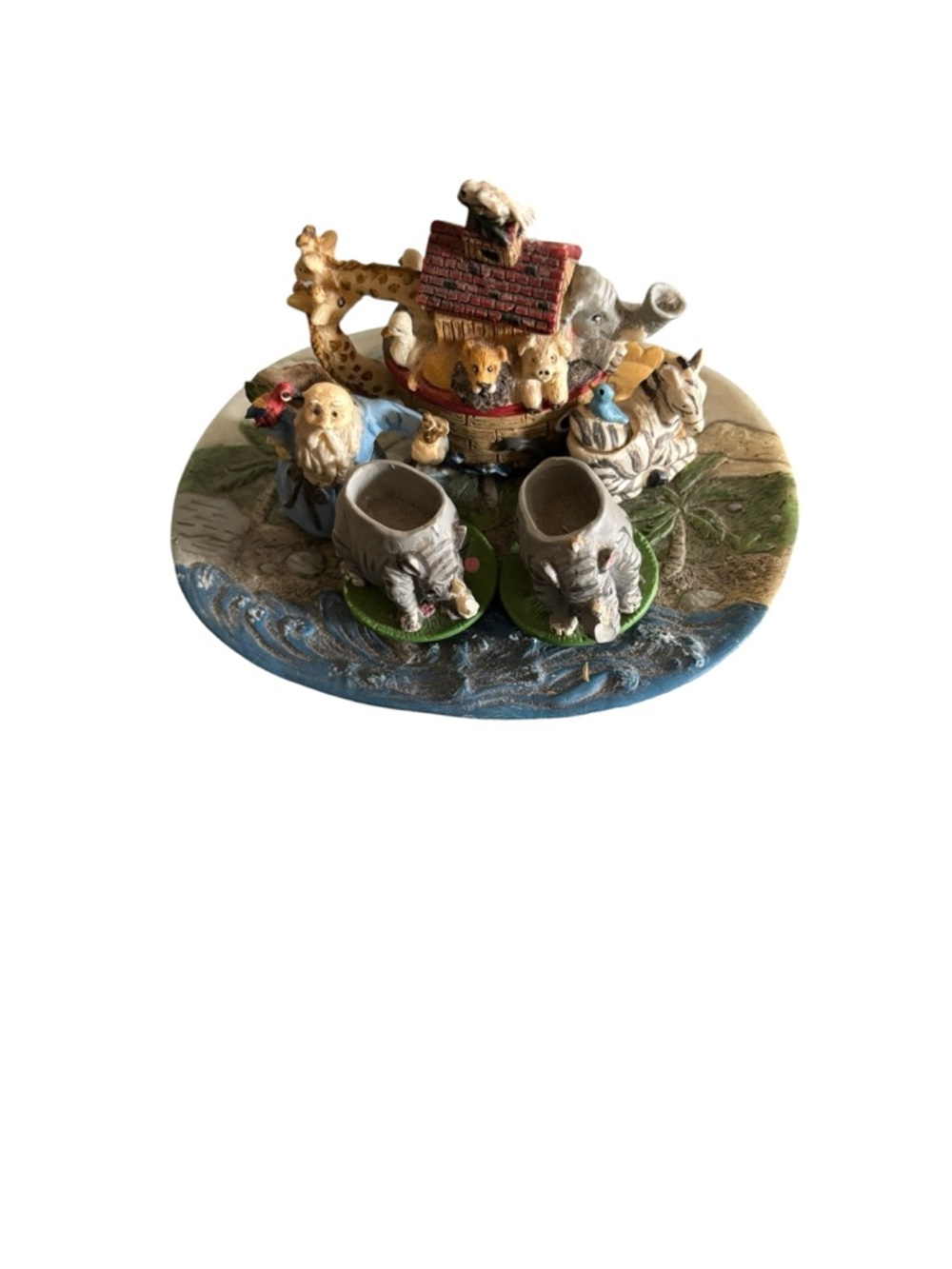 Noah's Ark Mini Tea Set Decorative
Figurines Animals~Noah Ceramic 9 PC Nursery